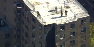 Part of a high-rise apartment building in New York City collapses, no injuries reported