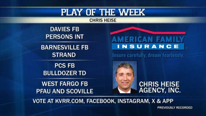 Time to vote for the Chris Heise Play of the Week!
