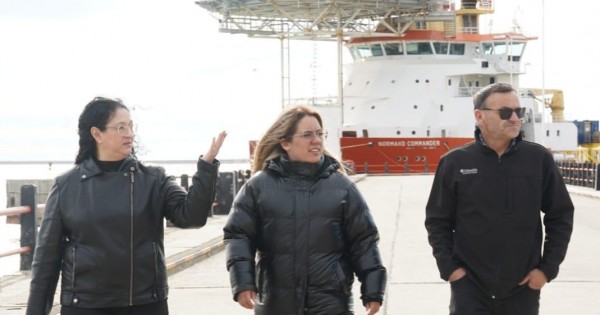 Gisella Martínez recorrió Puerto Santa Cruz