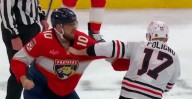 Comienza la NHL y también las peleas; Florida vs Chicago a puñetazos