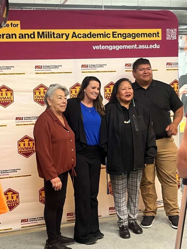 Jessica Lynch, POW, friend of Lori Piestewa, speaks at ASU