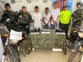 Cayeron alias ‘El Indio’, ‘Heyller’ y ‘Fabian’, presuntos delincuentes al servicio de la ‘Segunda Marquetalia’