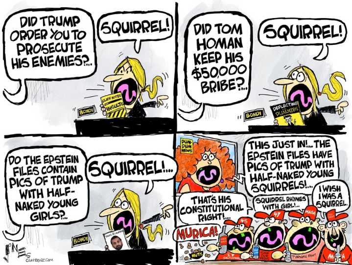 Cartoon: Half-naked squirrels