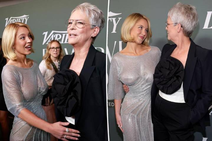 Jamie Lee Curtis has the perfect reaction to Sydney Sweeney's braless look
