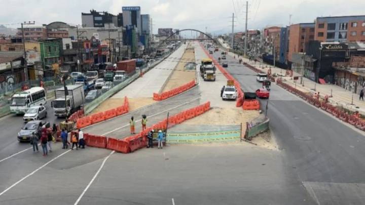 Soacha: Cierre permanente en la Autopista Sur por obras de TransMilenio