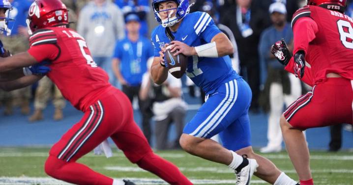 No. 15 BYU edges No. 23 Utah 24-21 for third straight Holy War victory