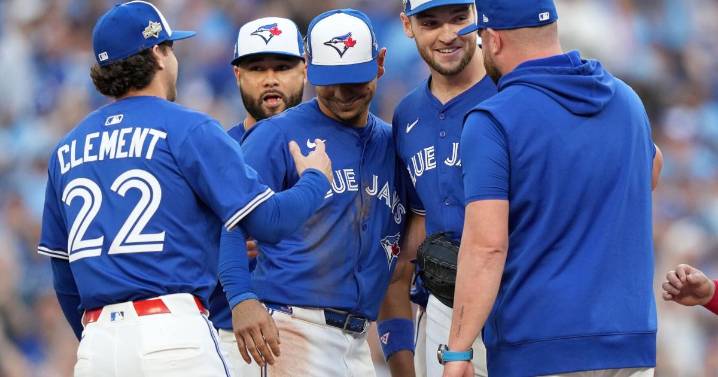Hat trick: The Blue Jays think their 1992 World Series-style caps are a lucky charm