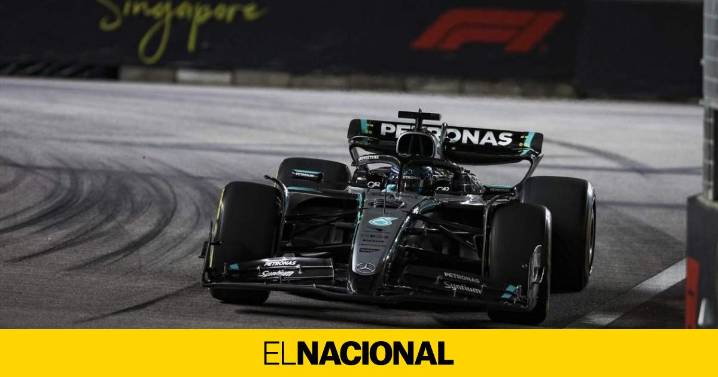 George Russell se alía con los muros de Singapur para llevarse la pole, con Fernando Alonso 10º