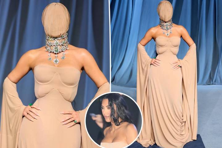 Kim Kardashian rocks horrifying face mask to Academy Museum Gala 2025