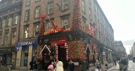 Glaswegians shocked as restaurant Christmas decorations go up weeks before Halloween