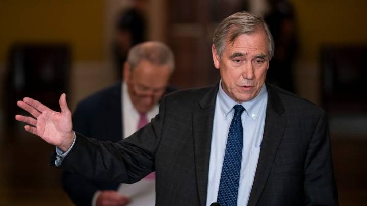 Democratic senator holds Senate floor for 13 hours and counting to protest Trump