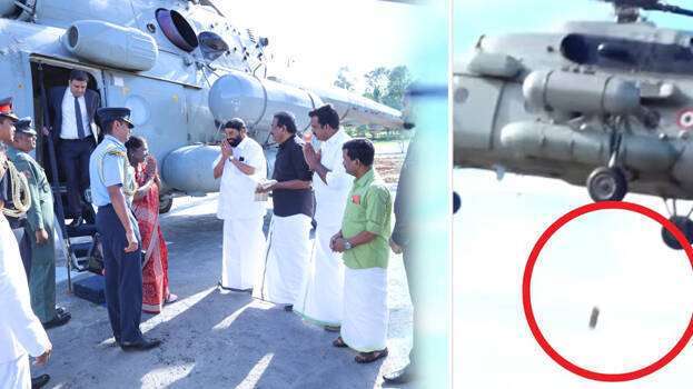 What's the unknown object that fell from President's helicopter?