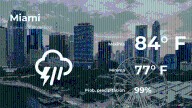 Pronóstico del clima en Miami para este viernes 3 de octubre