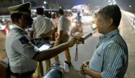 Siddipet: Drunk lorry driver threatens to jump into well to avoid breath test