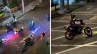 ¡Caos en La Macarena, Bogotá! Motociclistas atacaron a policías durante operativo contra piques ilegales