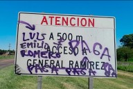 Advierten por daños en la cartelería de la Ruta 12 entre Galarza y Crespo
