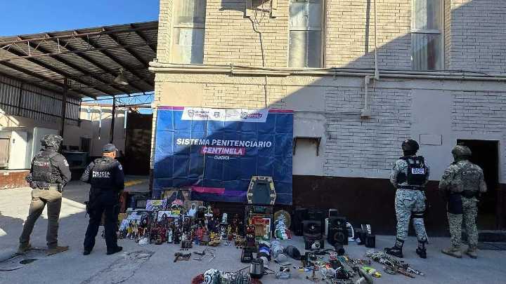 Aseguran armas hechizas en operativo sorpresa en el Cereso 3