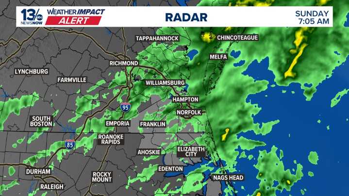 Coastal flood warning issued for Hampton Roads, OBX as Nor’easter moves in