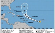 La tormenta Jerry podría convertirse en huracán el jueves camino a las Islas de Sotavento