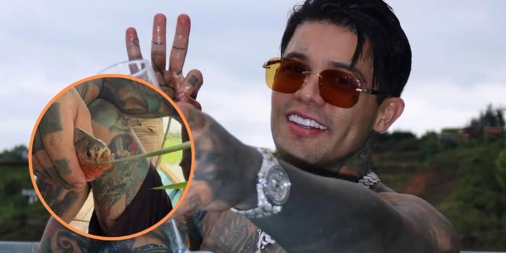 Yeferson Cossio divide opiniones por video en el que pesca pirañas en el Amazonas para mostrar su mordida