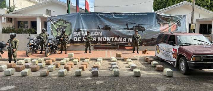 Ejército incauta 260 kilos de marihuana tipo creepy en el Huila