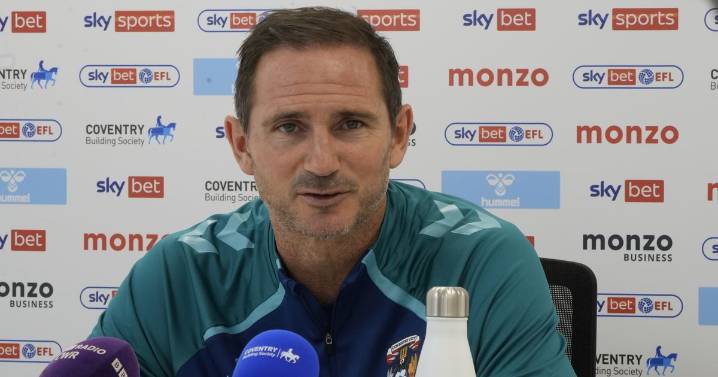 Frank Lampard speaks out about Coventry City WhatsApp group as manager spills the beans