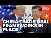 Trump's treasury secretary says framework to negotiate a trade deal with China are in place