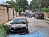 Se incendia un auto en calles de Tizimín