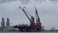 El gigante sumergible 'Balder', capaz de levantar más de 7.000 toneladas, llega al Puerto de Las Palmas