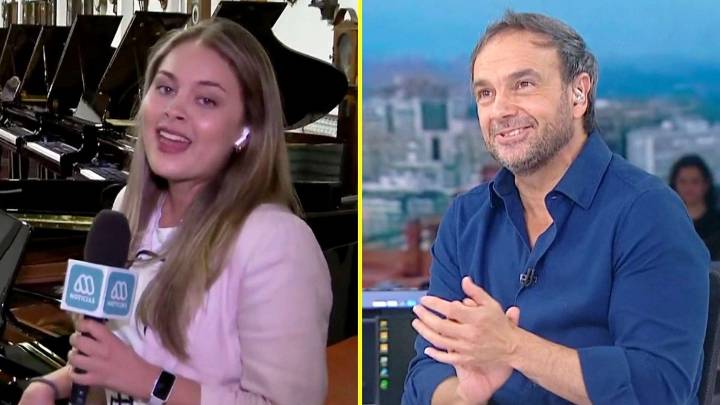 Periodista de Mega sacó aplausos cantando en vivo durante noticiero: "Una sorpresa, Sepu, para ti"