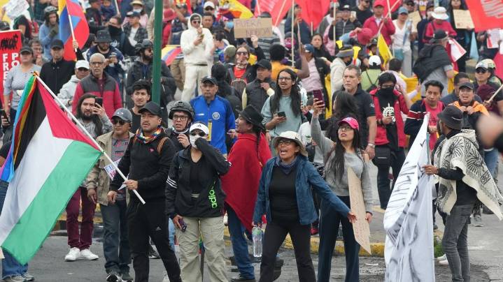 Protesters clash with police in Ecuador amid nationwide strike over fuel prices