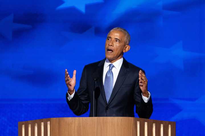 Barack Obama tries to rally Americans to defend their democracy