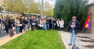 Homenaje en la tapia del cementerio a los 15 fusilados de 1936 en Salamanca