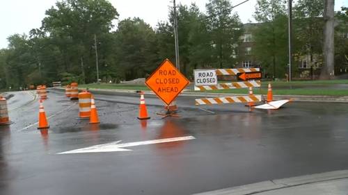 Portion of Blue Ridge Road in Raleigh closed until Monday due to water main break
