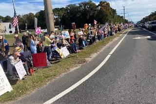 The Outer Banks Voice -   ‘No Kings’ protestors gather in Kitty Hawk
