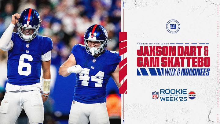 Jaxson Dart, Cam Skattebo nominated for Pepsi Rookie of the Week