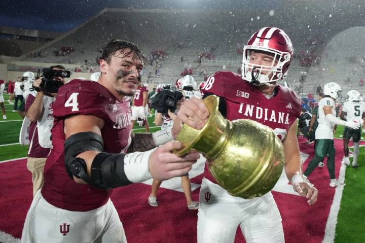 Indiana is up to No. 2 in the AP Top 25