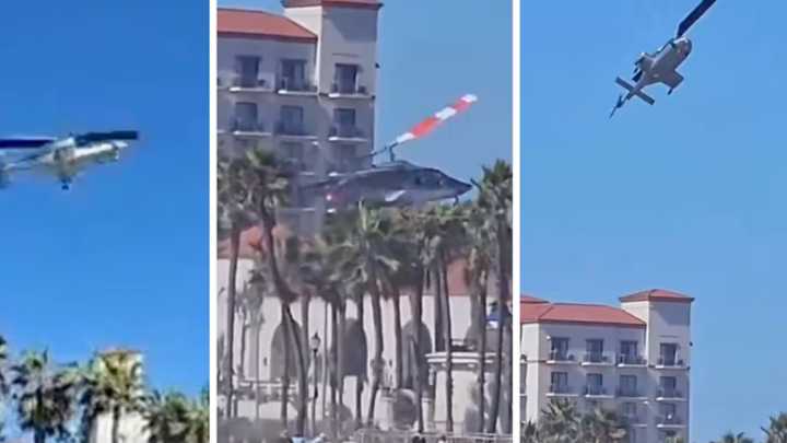Se estrelló un helicóptero en concurrida playa de Los Ángeles: hay cinco heridos