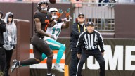 Watch Cleveland Browns cornerback Tyson Campbell discuss pick 6 in win