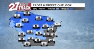 Cooler temperatures bring frost chances tonight