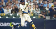 Brewers outfielder Jackson Chourio hops off field with apparent hamstring injury in Game 3 of NLCS