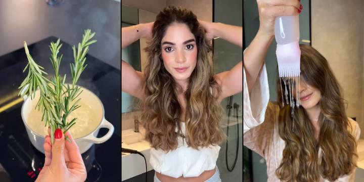 Agua de Romero para que el cabello crezca rápido, fuerte y luminoso: cómo repararla con tres ingredientes de cocina