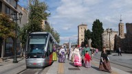 El efecto de la huelga del tranvía se diluye el día del Pilar: servicios mínimos del 80% y un seguimiento del 21%
