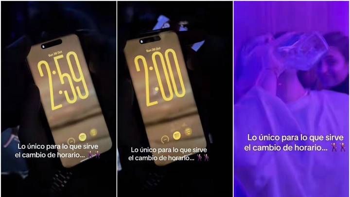 ‘Es una hora más de fiesta’: jóvenes celebran cambio de horario en vivo
