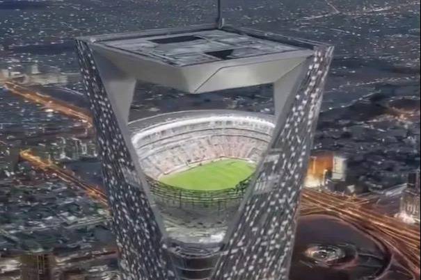 How stunning 'sky stadium' 350m above ground will actually look for Saudi Arabia World Cup as fake images go viral