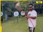 After cricket, Rishabh Pant tries his hand at archery, hits bullseye