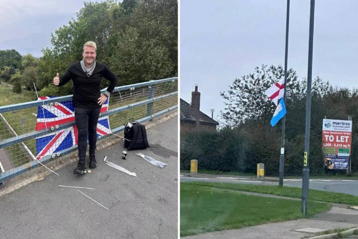 British dad, Shaun Remmer, fired from teaching job for hanging 150 national flags around his hometown