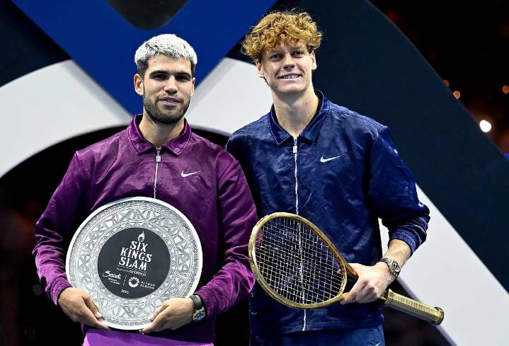Sinner se toma un desquite de seis millones de dólares ante Alcaraz en el Six Kings Slam