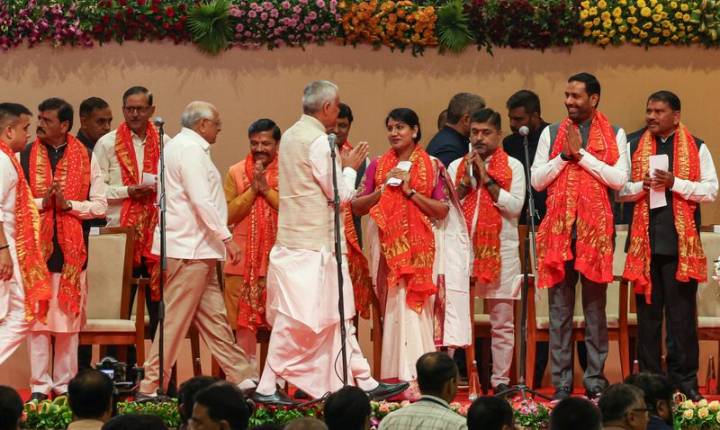 25 BJP MLAs sworn in as Gujarat ministers; Deputy CM Sanghavi gets Home and Industries