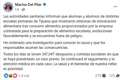 Fuera de peligro los niños intoxicados con el desayuno escolar, dice Ávila Olmeda